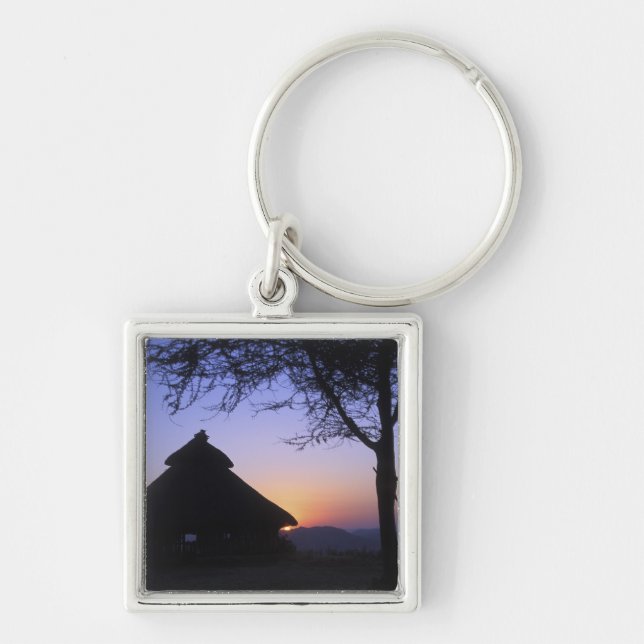 Africa, Ethiopia, Omo river region, Sunset over Keychain (Front)