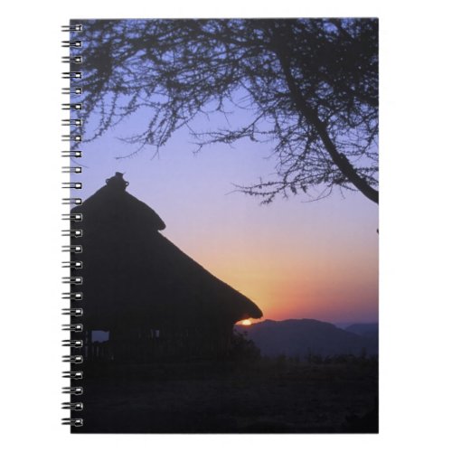 Africa Ethiopia Omo river region Sunset over Notebook