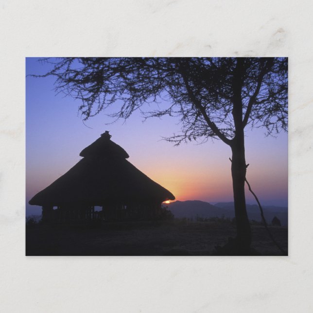 Africa, Ethiopia, Omo river region, Sunset over Postcard (Front)