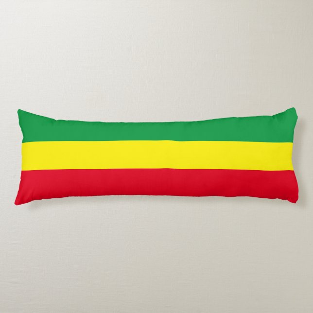 Africa Ethiopia Rasta Flag Colors Body Pillow (Front)