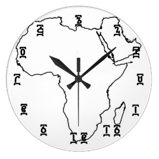 Africa Ethiopian Time - Round (Large) Wall Clock