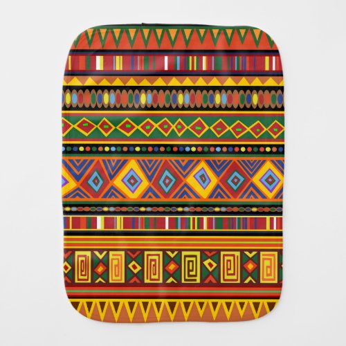 Africa Ethnic Art Pattern  Baby Burp Cloth