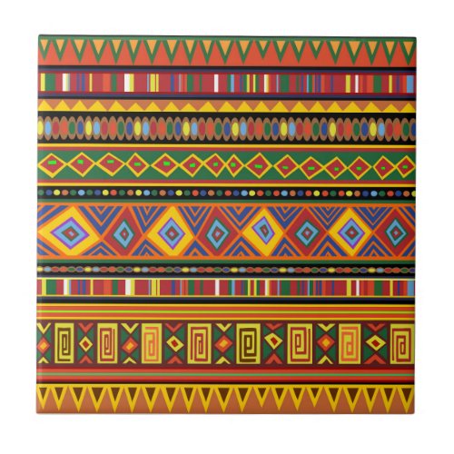 Africa Ethnic Art Pattern  Ceramic Tile