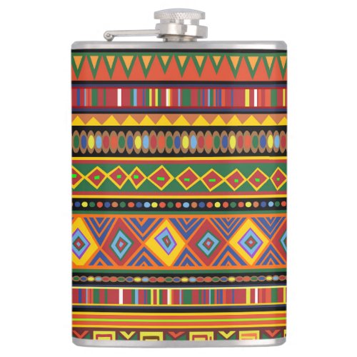 Africa Ethnic Art Pattern  Flask