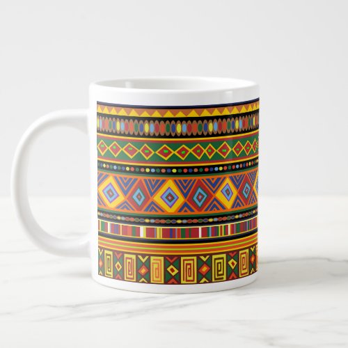 Africa Ethnic Art Pattern  Giant Coffee Mug