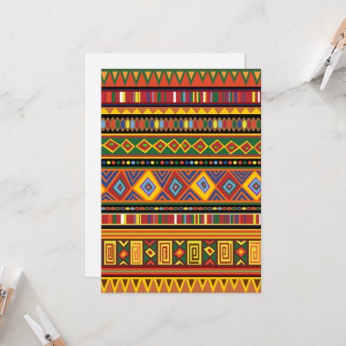 Africa Ethnic Art Pattern  Invitation