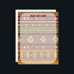 Africa Ethnic Art Pattern  Letterhead<br><div class="desc">Ethnic Design Pattern,  exotic and colorful textile pattern originally made on Vector Technique Graphic Art. BluedarkArt Copyright.</div>