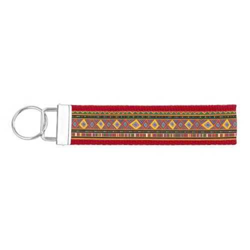 Africa Ethnic Art Pattern  Wrist Keychain