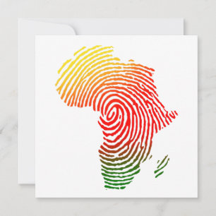 Africa Finger Print, Black History, Equal Rights, Invitation