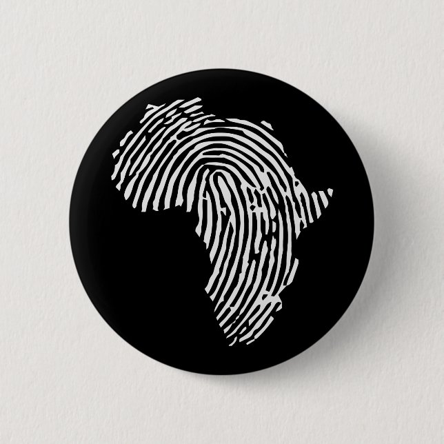 Africa Finger Print, Black Power, African Button (Front)