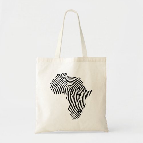 Africa Finger Print Black Power African Tote Bag