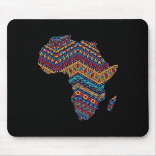 Africa Flag Kente Cloth Black Pride African Americ Mouse Pad