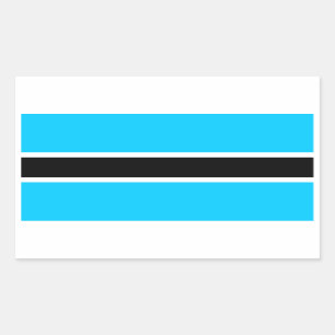 Africa: Flag of Botswana Rectangular Sticker
