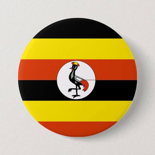 Africa: Flag of Uganda Button (Front)