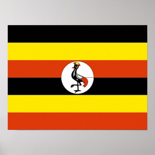 Africa Flag of Uganda Poster