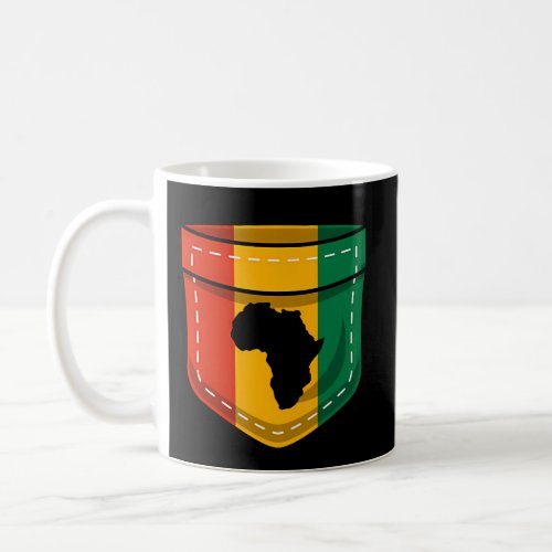 Africa Flag Pocket Black Proud African American Ju Coffee Mug
