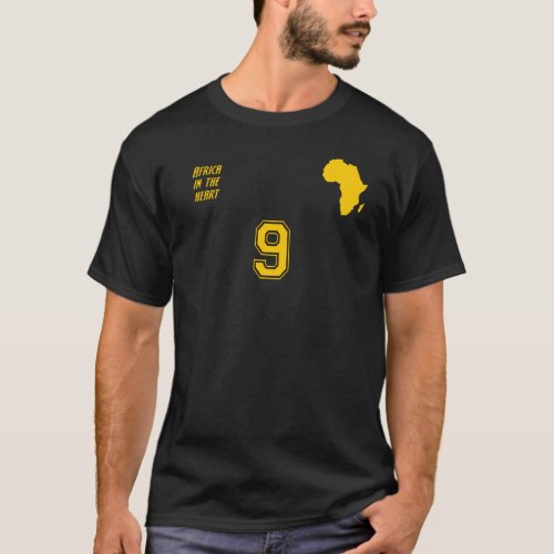 Africa Football Team Soccer Retro Jersey Number 9 T_Shirt