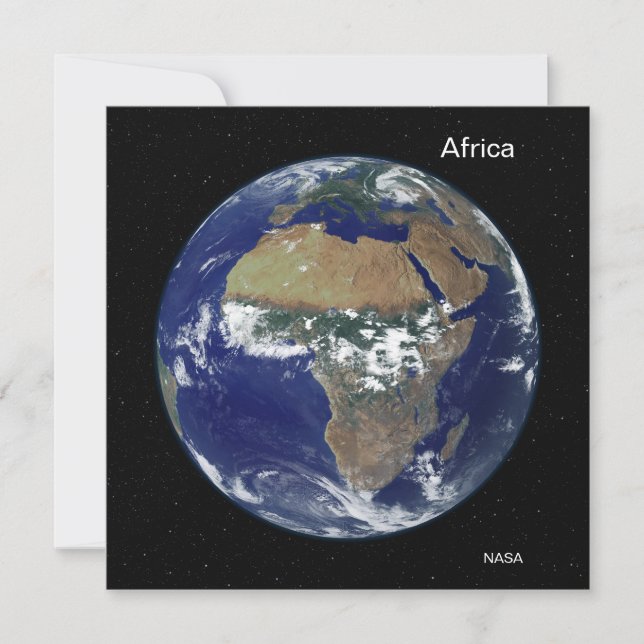 Africa from Space, NASA Full Disk Image Card (Front)