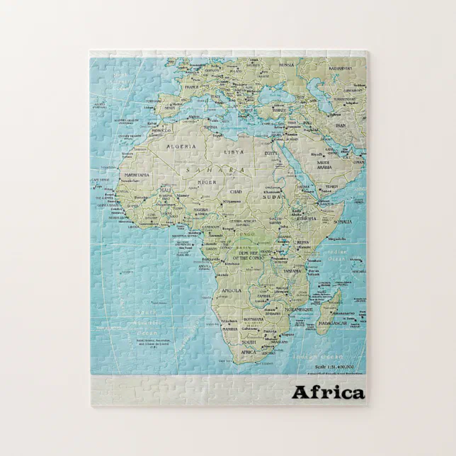 Africa Geography Map A Jigsaw Puzzle Zazzle