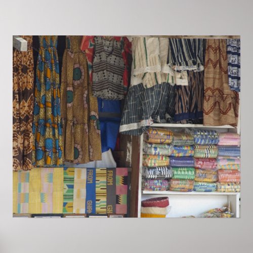 Africa Ghana Accra Accra Textile  Handicraft Poster