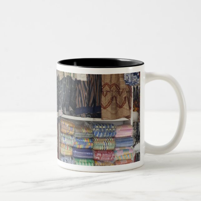 Africa, Ghana, Accra. Accra Textile & Handicraft Two-Tone Coffee Mug (Right)