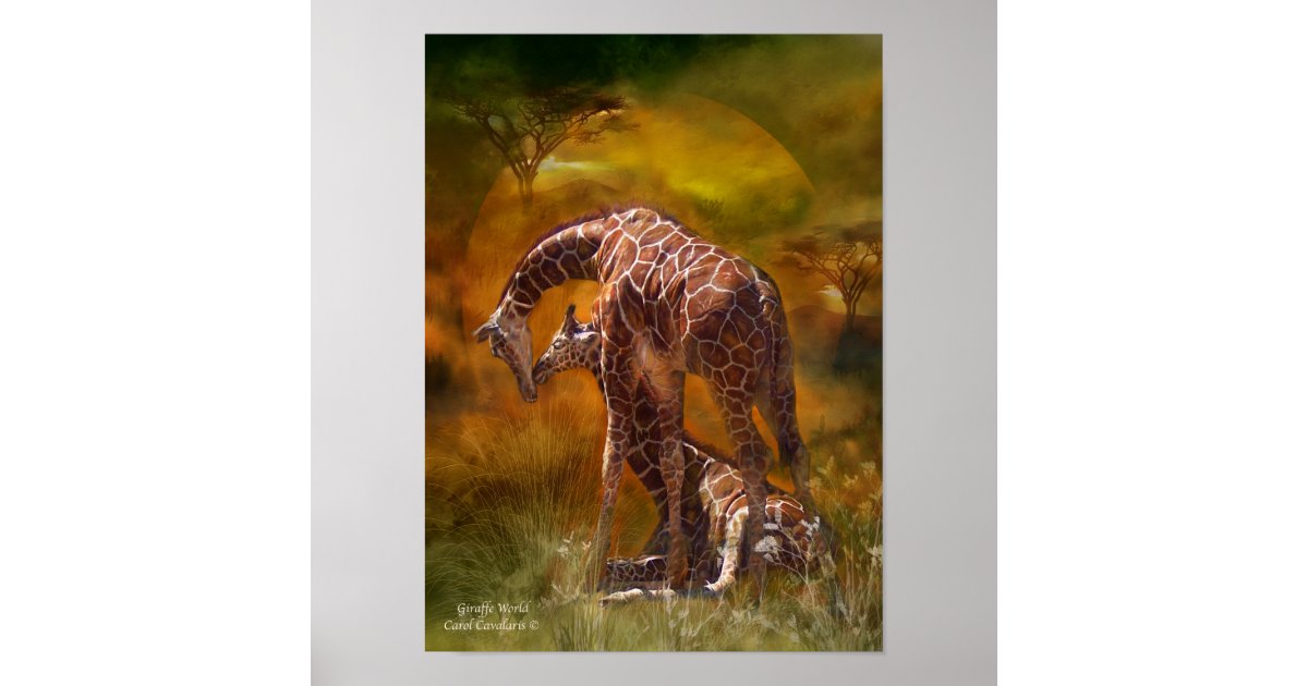 Africa - Giraffe World Art Poster/Print Poster | Zazzle