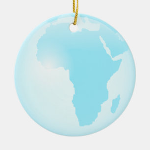 Africa Glass Globe Ceramic Ornament