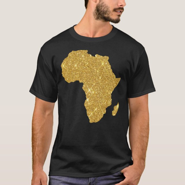Africa Gold Map Essential T-Shirt (Front)
