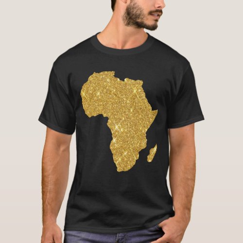 Africa Gold Map T_Shirt