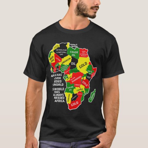 Africa Has Never Needed The World Afro Melanin Bla T_Shirt