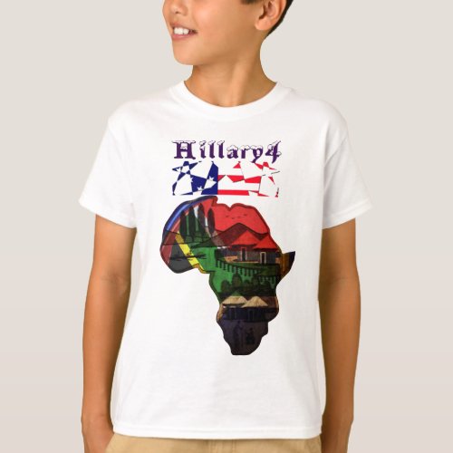 Africa Hillary USA for President stronger together T_Shirt