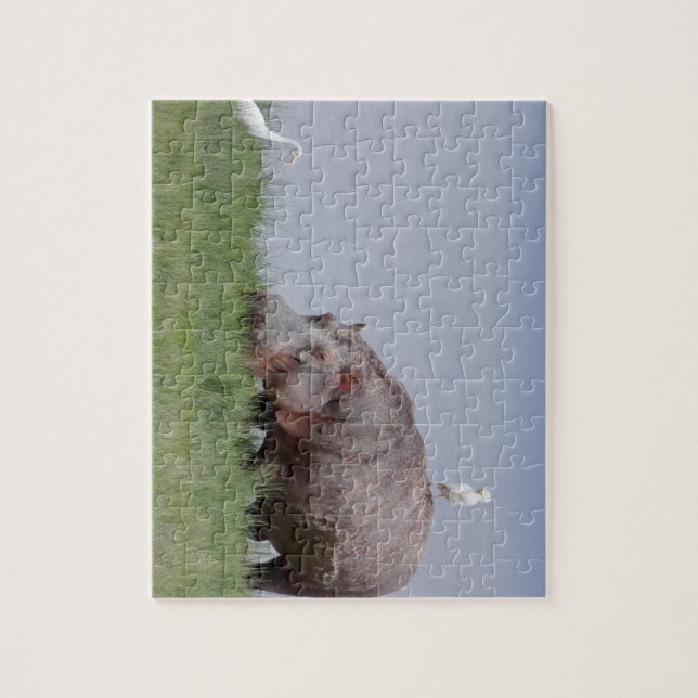 Africa - Hippo Jigsaw Puzzle (Vertical)