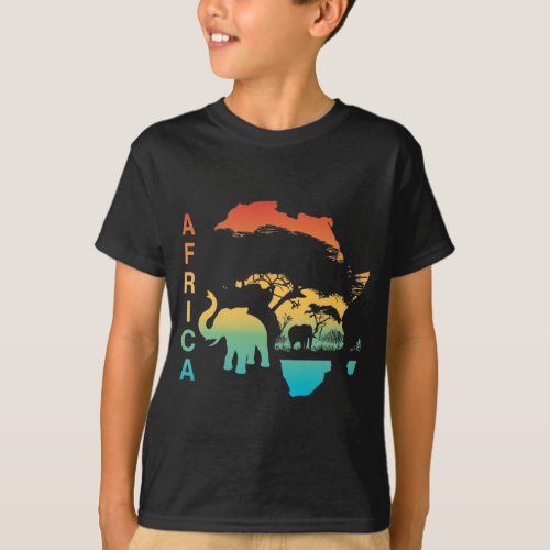 Africa History Roots Safari Elephants wilderness T_Shirt