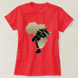 Africa In Gold – Afrocentric Heritage T‑Shirt T-Shirt