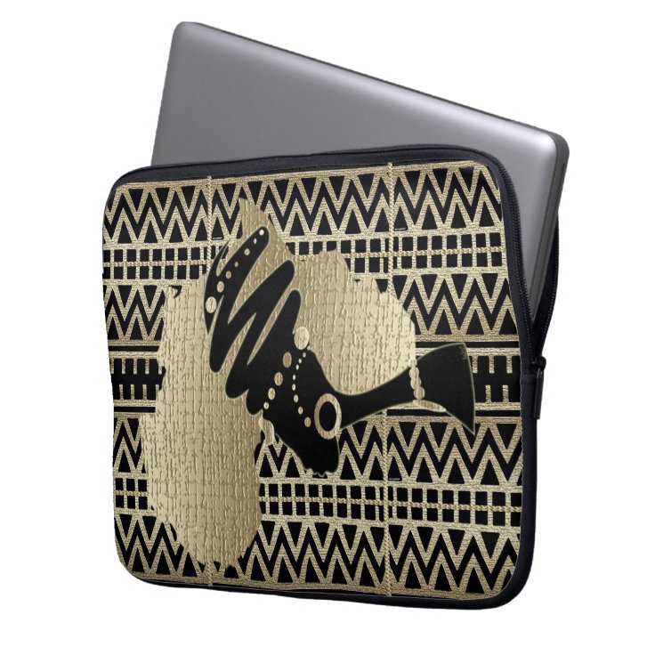 Africa In Gold Laptop Sleeve Zazzle