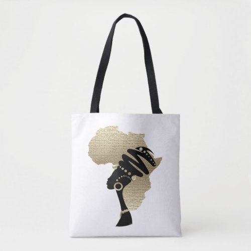 Africa In Gold Tote Bag