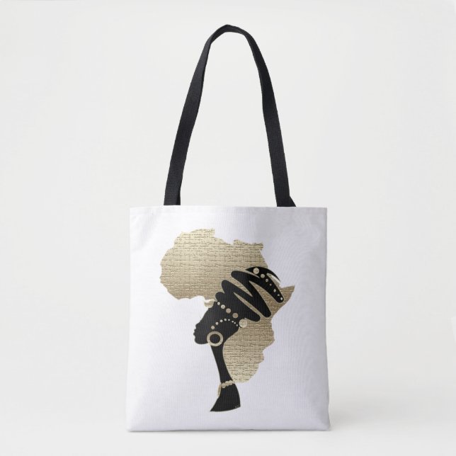 Africa In Gold Tote Bag (Front)
