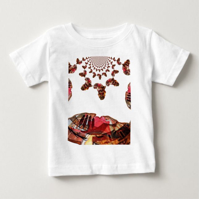  Africa in Motion: Kaleidoscope Map Design Baby T-Shirt (Front)