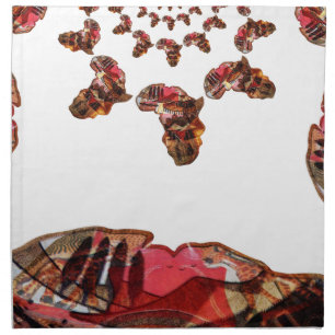 Africa in Motion: Kaleidoscope Map Design Cloth Napkin