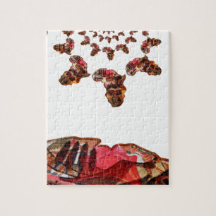 Africa in Motion: Kaleidoscope Map Design Jigsaw Puzzle
