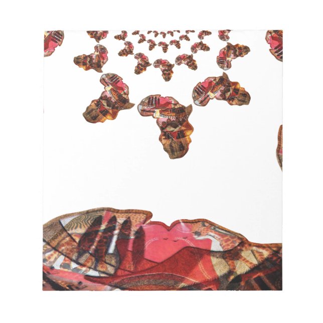  Africa in Motion: Kaleidoscope Map Design Notepad (Front)