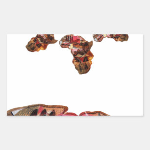 Africa in Motion: Kaleidoscope Map Design Rectangular Sticker