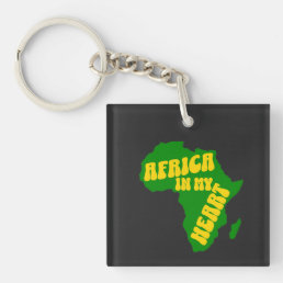 Africa In My Heart Cool Design  Keychain