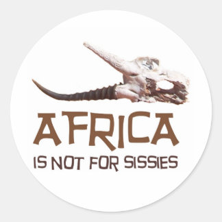 Africa is not for sissies: African Springbok skull Classic Round Sticker