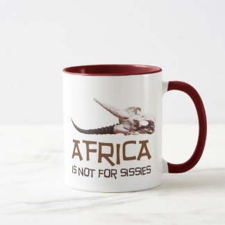 Africa is not for sissies: African Springbok skull Mug