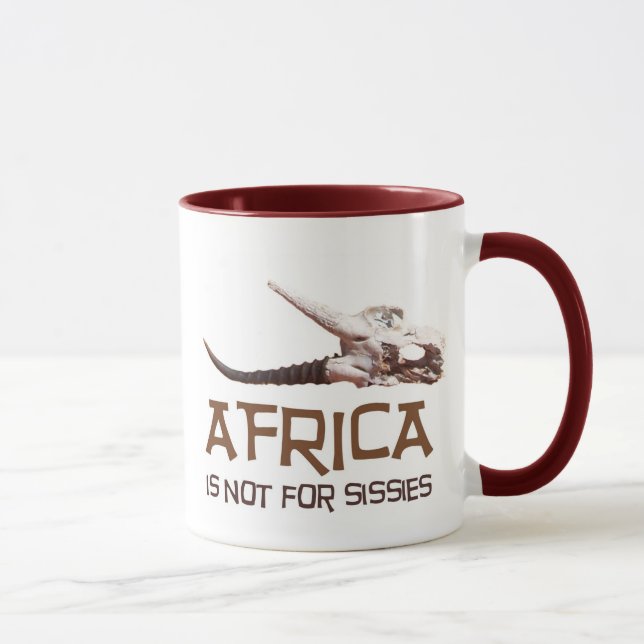 Africa is not for sissies: African Springbok skull Mug (Right)