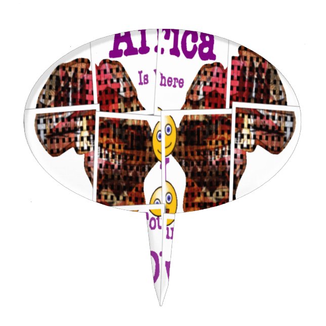 Africa is where I found Love Cake Topper (Front)