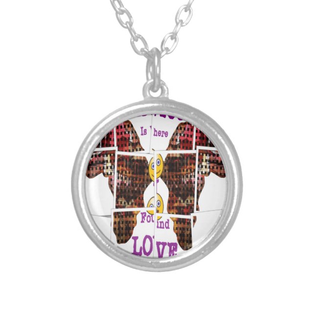 Africa is where I found Love Silver Plated Necklace (Front)