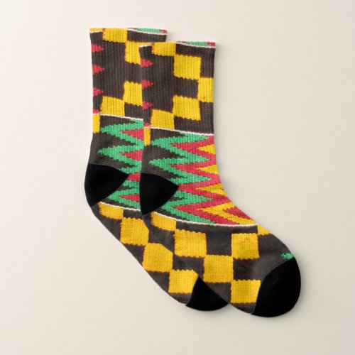 Africa Kente Fabric Pattern All_Over_Print Socks