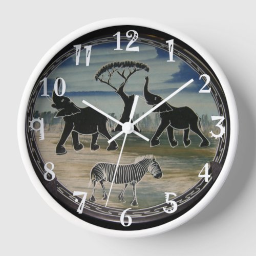 Africa Kenya Beautiful Elegant Wildlife Clock